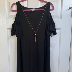Black Cold Shoulder Dress